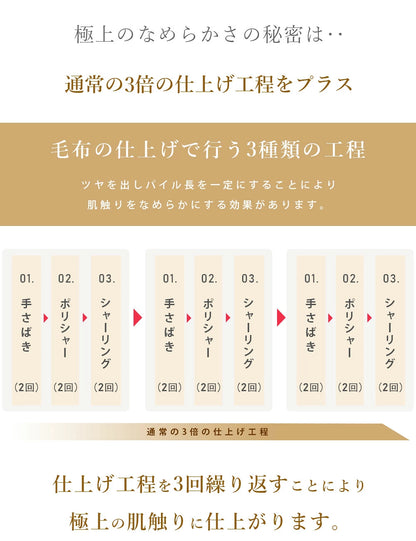 ロマンス小杉 衿付き アクリルマイヤー合わせ毛布 無地 ダブルサイズ
