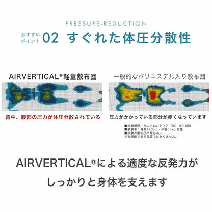 テイジン エアーバーティカル AIRVERTICAL 軽量敷布団 シングルサイズ